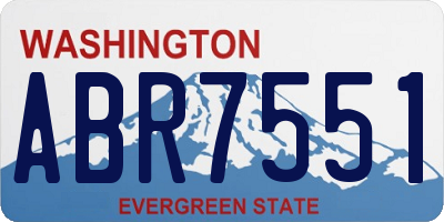 WA license plate ABR7551