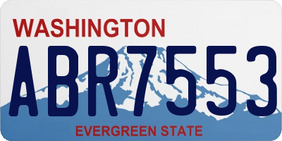 WA license plate ABR7553