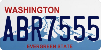 WA license plate ABR7555