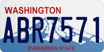 WA license plate ABR7571