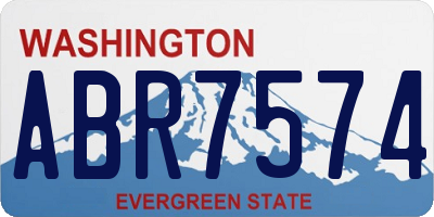 WA license plate ABR7574