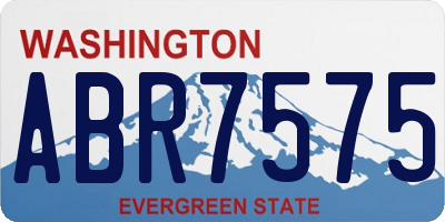 WA license plate ABR7575
