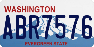WA license plate ABR7576