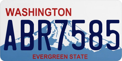WA license plate ABR7585