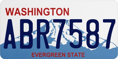 WA license plate ABR7587