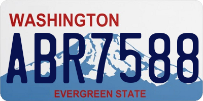 WA license plate ABR7588