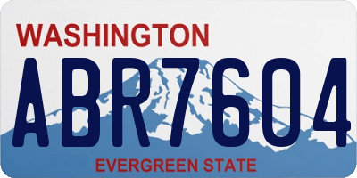 WA license plate ABR7604