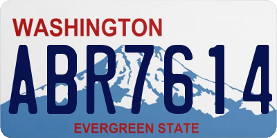 WA license plate ABR7614