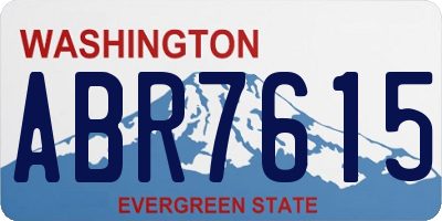 WA license plate ABR7615