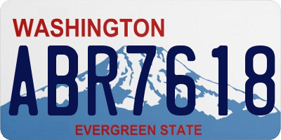 WA license plate ABR7618