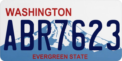 WA license plate ABR7623