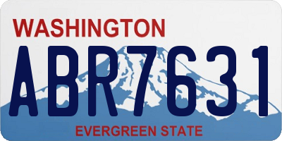 WA license plate ABR7631