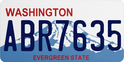 WA license plate ABR7635
