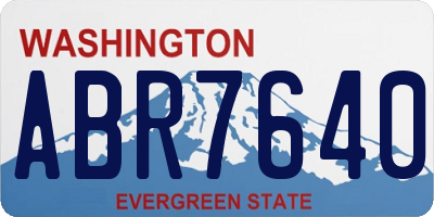 WA license plate ABR7640