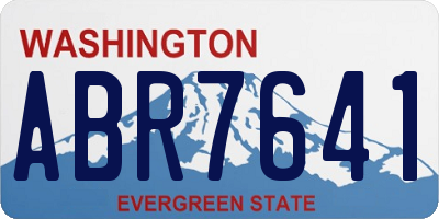 WA license plate ABR7641