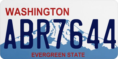 WA license plate ABR7644