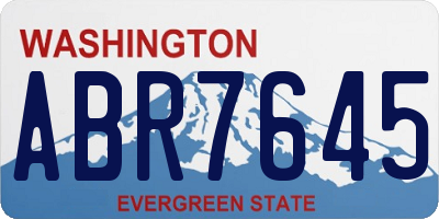 WA license plate ABR7645
