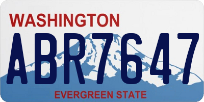 WA license plate ABR7647