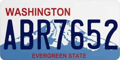 WA license plate ABR7652