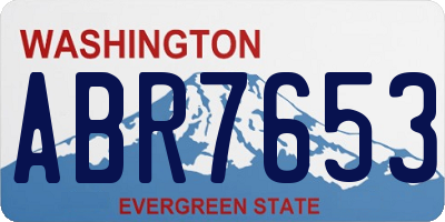 WA license plate ABR7653