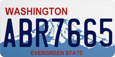 WA license plate ABR7665