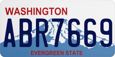WA license plate ABR7669