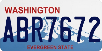 WA license plate ABR7672