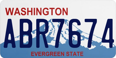 WA license plate ABR7674