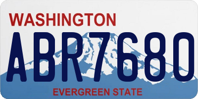 WA license plate ABR7680