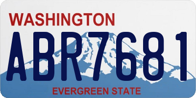WA license plate ABR7681