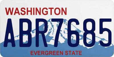 WA license plate ABR7685