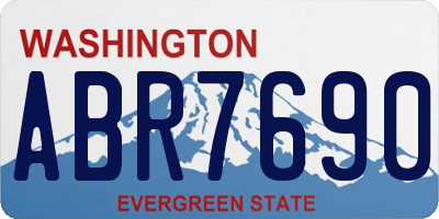 WA license plate ABR7690
