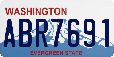 WA license plate ABR7691