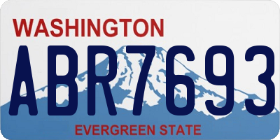 WA license plate ABR7693