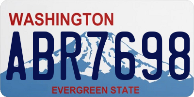 WA license plate ABR7698