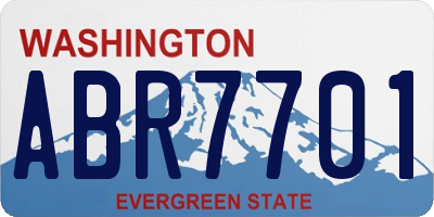WA license plate ABR7701