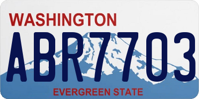 WA license plate ABR7703