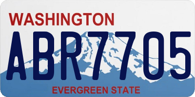 WA license plate ABR7705