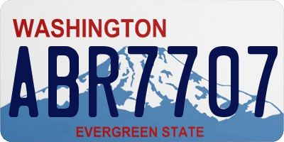 WA license plate ABR7707