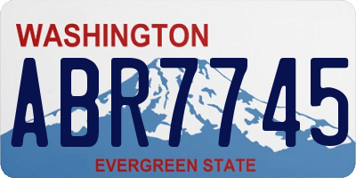 WA license plate ABR7745