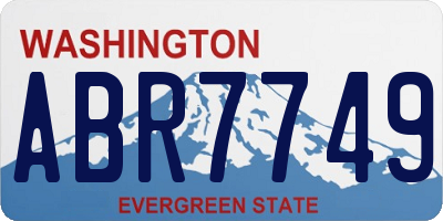 WA license plate ABR7749
