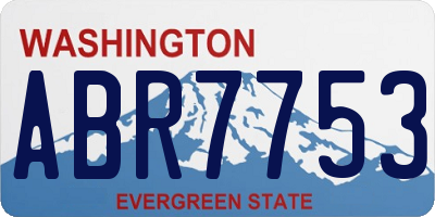 WA license plate ABR7753