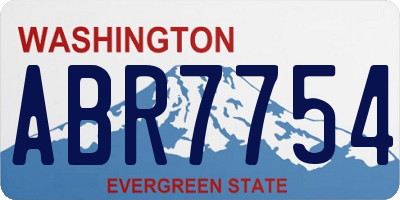 WA license plate ABR7754