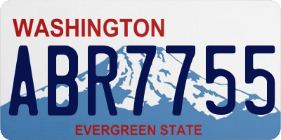 WA license plate ABR7755