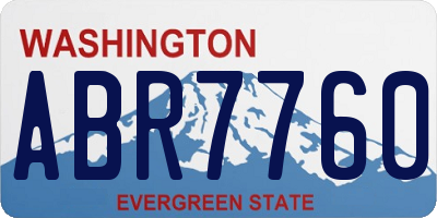 WA license plate ABR7760