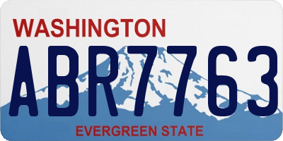 WA license plate ABR7763