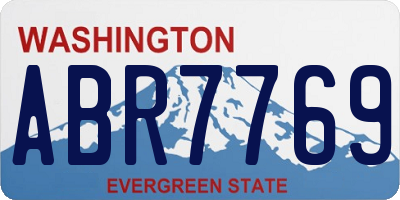 WA license plate ABR7769