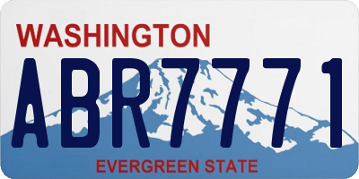 WA license plate ABR7771