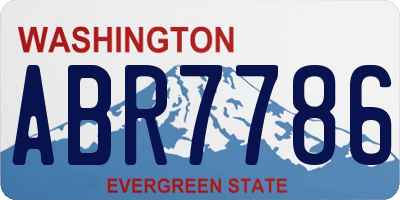WA license plate ABR7786