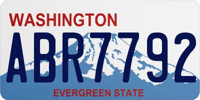 WA license plate ABR7792